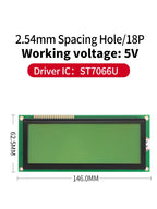 WH2004L Large ST7066 COB STN 5V Blue Yellow 204 2004 20*4 20x4 Gharacter LCD Display Module Screen
