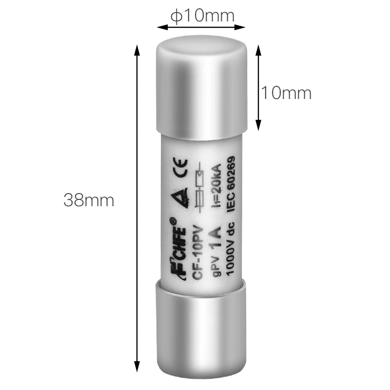1/5/20/30pcs Solar DC1000V Ceramic PV Fuse 1A 2A 3A 10A 15A 20A 25A 30A High Voltage GPV Fuse for Solar System Protection
