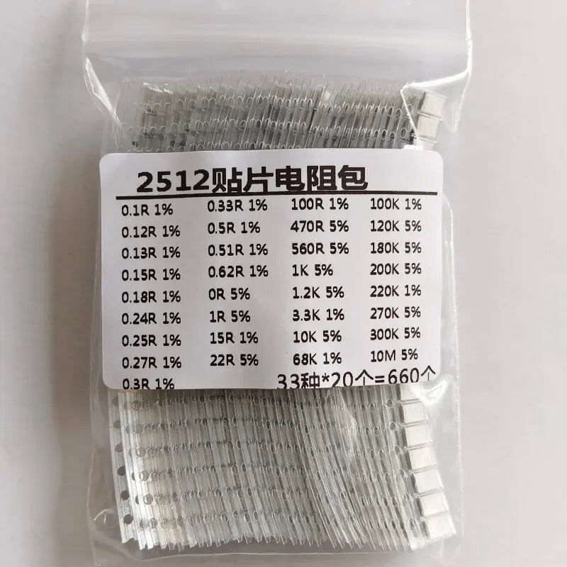 0201 0402 0603 0805 1206 1210 2512 SMD Resistor Assortment Kit, Mixed Resistors with 33 / 60 / 80 / 170 Values