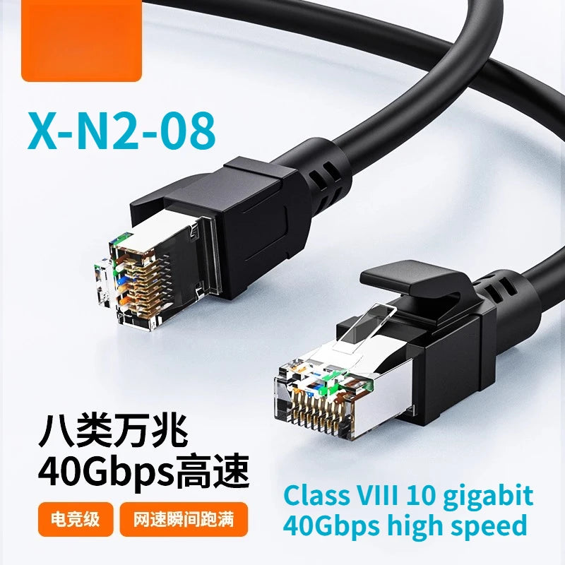Swivel Bend Cat6a/Cat6/Cat6 Network Cable 10G X 104M Finished Jumper Fine 360° Right Angle RJ45 Connector High-Speed Data Transf