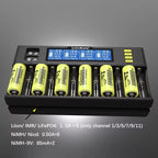 LiitoKala LiI-S12 Smart Charger 14 Slots - CE Certified Universal Charger for Li-ion/LiFePO4/Ni-MH/9V Batteries 18650, 26650, AA