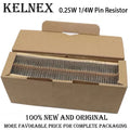 5000pcs/Lot 1/4W Carbon Film Resistor 5% 0.25W 1R-10M 0R 10R 100R 120R 150R 220R 470R 1K 2.2K 4.7K 10K 220K 330K 20M 22M ohm
