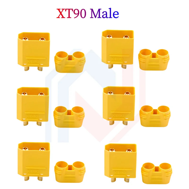 XT90/XT90S Male to Female Adapter for Car Lipo Battery Large Current Model Aircraft Plug with Resistance to Prevent Sparking