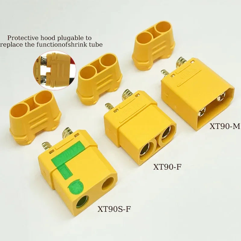 XT90S XT90-M/F Connectors Spark-Resistant Male/Female Connectors for Battery, ESC and Charger Cables