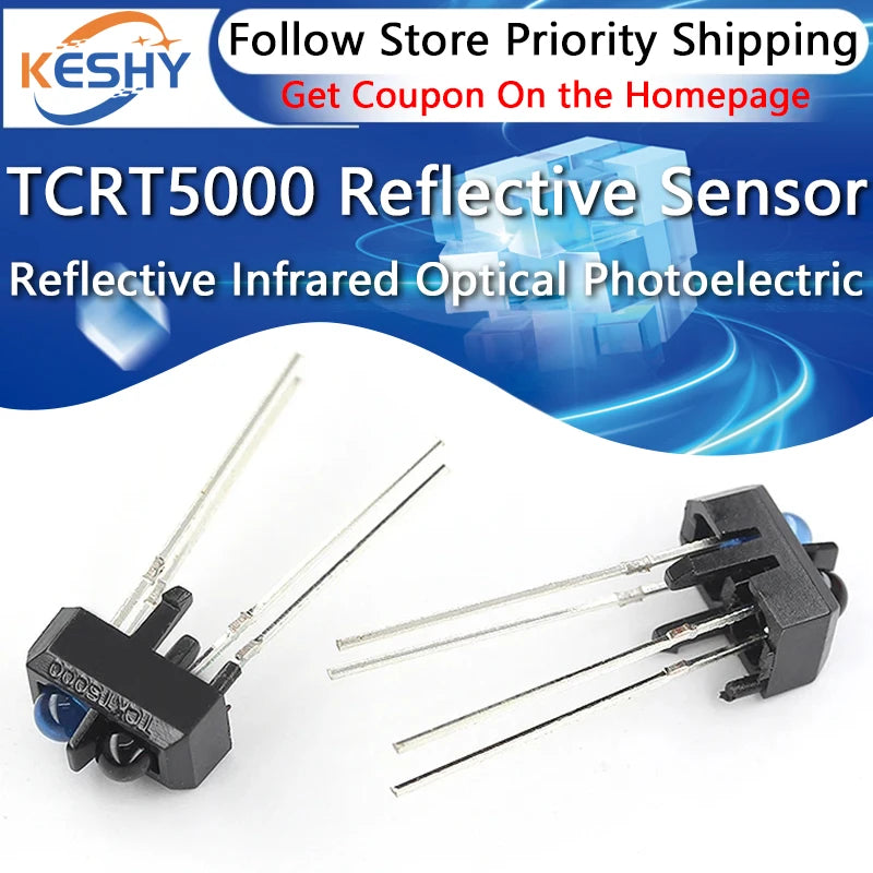 10Pcs TCRT5000L TCRT5000 Reflective Infrared Optical Sensor Photoelectric Switches