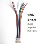 10 Sets JST SH 1.0mm Wire Cable Connector SMD Horizontal Socket 28AWG 100mm 2P 3P 4P 5P 6P 7P 8P 9P 10P Terminal