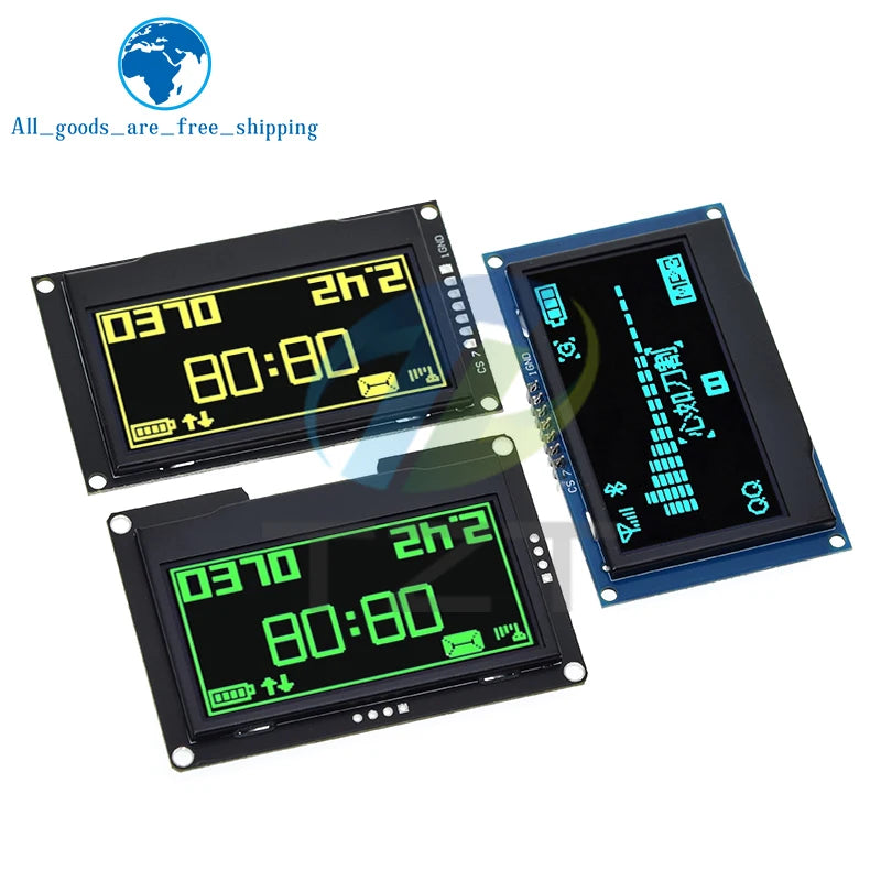 2.42 inch 2.42" OLED Display Module 128x64 LCD HD Screen Module SSD1309 7 Pin SPI/IIC I2C Serial Interface for Arduino UNO R3
