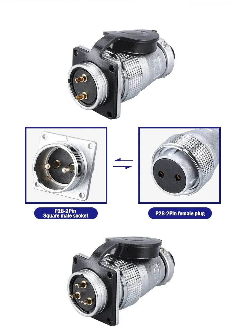 PLS28 P28-2/3/4/5/7/8/10/12/16/17/20/24/26 Pin Aviation Connector Plug WS28 Male Female Plug Socket Connector