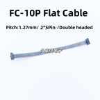 1pcs FC-10P Flat Cable 1.27mm Pitch 2*5Pin IDC Cable 10/20/30/50cm Gray Flat Ribbon Data Connection Cable JTAG Download Cable