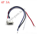 2~10PCS USB Type-C Waterproof USB Connector Direct Compression Female Base Female Socket Charging Interface With Welding Wire