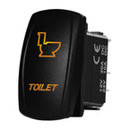 Marine Boat Rocker Switch 12/24V Orange Backlit Anchor Beacon Up Down Button ON OFF/ON OFF ON Momentary Toggle Switch Waterproof