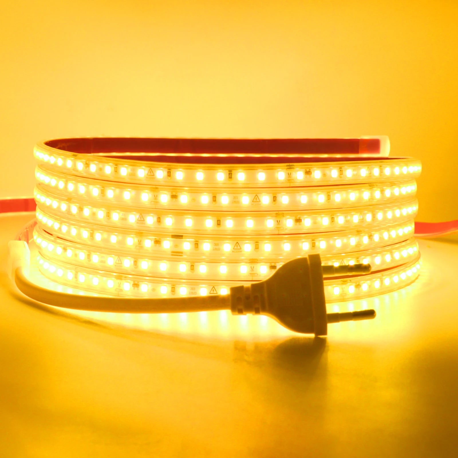 220V LED Strip 2835 120LEDs/m Waterproof 0.5M 5M 10M 20M 30M 40M Flexible Lamp Adhesive Tape White Red Green Ice Blue Pink