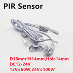 Touch sensor switch Hand Sweep Switch 5A 12V-24V PIR Motion Sensor Hand Wave Scan Smart LED Closet Cabinet light/Wardrobe lamp