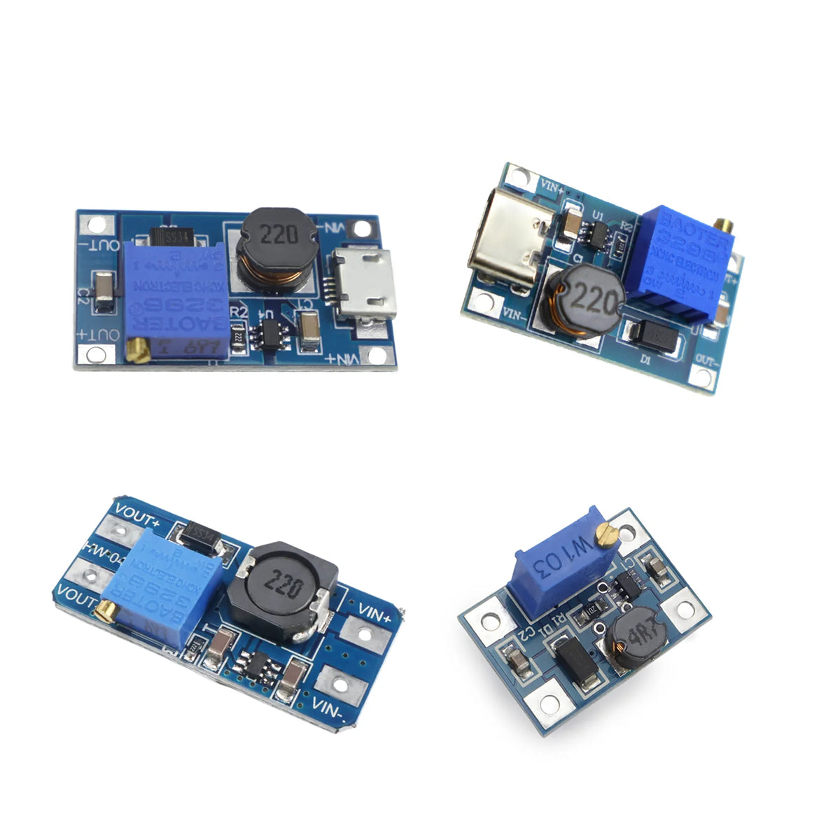 SX1308 MT3608 Boost Converter Step Up Module 2-24V to 2-28V 2A Adjustable High Efficiency for DIY