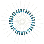 100pcs 1/4W Resistance 0.1R~2.2M 1% Metal Film Resistor Series 0.25W 1R 10R 47R 100R 220R 470R 1K 2.2K 10K 22K 100K 220K 1M ohm