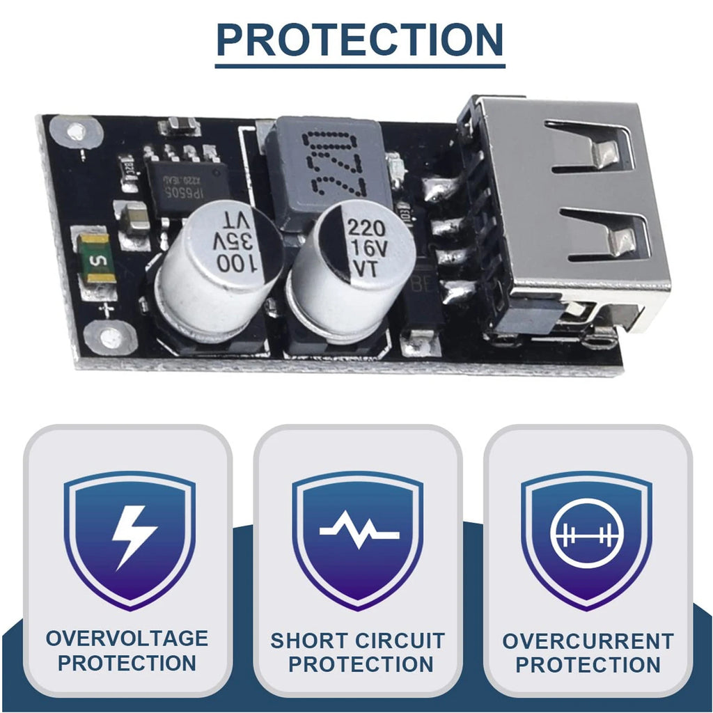 6-32V 9V 12V 24V to 5V 3A Fast Charging Module USB QC3.0 QC2.0 DC-DC Buck Converter Step-Down Quick Charger Circuit Board