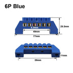 Blue Green White Bridge Design Zero Line 4-12 Pole Screw Brass Copper Grounding Strip Terminal Block Connector Earth And Neutral