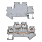 5Pcs PTTB 1.5 Double Level Din Rail Terminal Block 2 Layer 1.5mm² Spring Wiring Electrical Wire Connector PTTB1.5