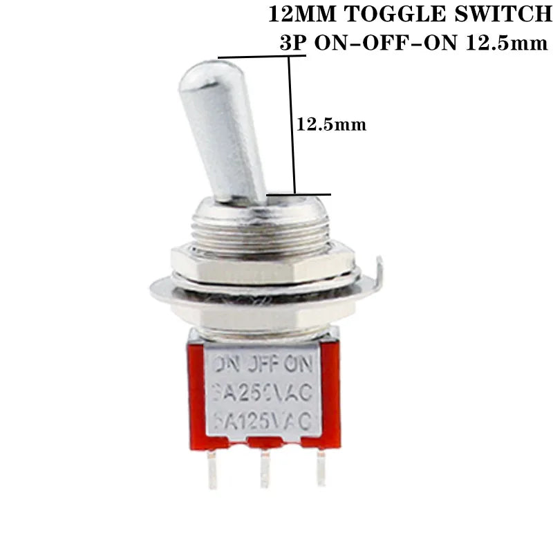 1Pcs/5Pcs SH T80-T Z1 Series Large Long Handle 12mm Panel Mount Mini Toggle Switch 5A 125VAC