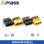 Amass XT30 XT60 XT90M/F Connector High Current Male/Female Lithium Battery Charging Gold Plated Plug