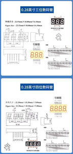 5pcs 0.28 0.36 0.4 0.56 Inch Digital Tube LED Display 1Bit 2Bit 3Bit 4Bit Display Common Anode / Cathode 7 Segment  Led Display