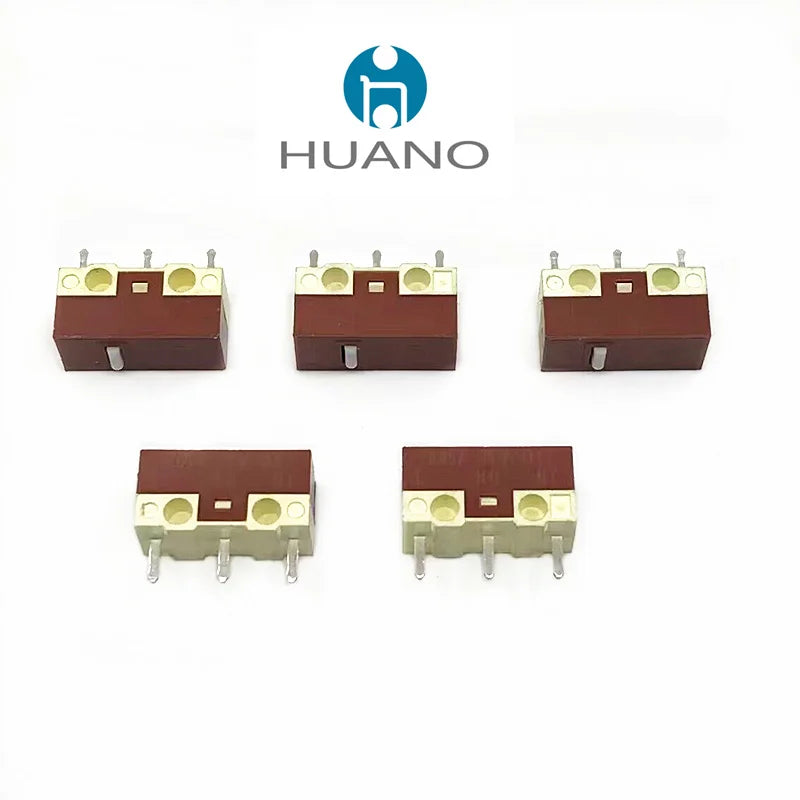 1Pcs New Original HUANO Silent Micro Switch 20 Millions Click Lifetime Computer Mouse Mute Micro Switches 3Pin