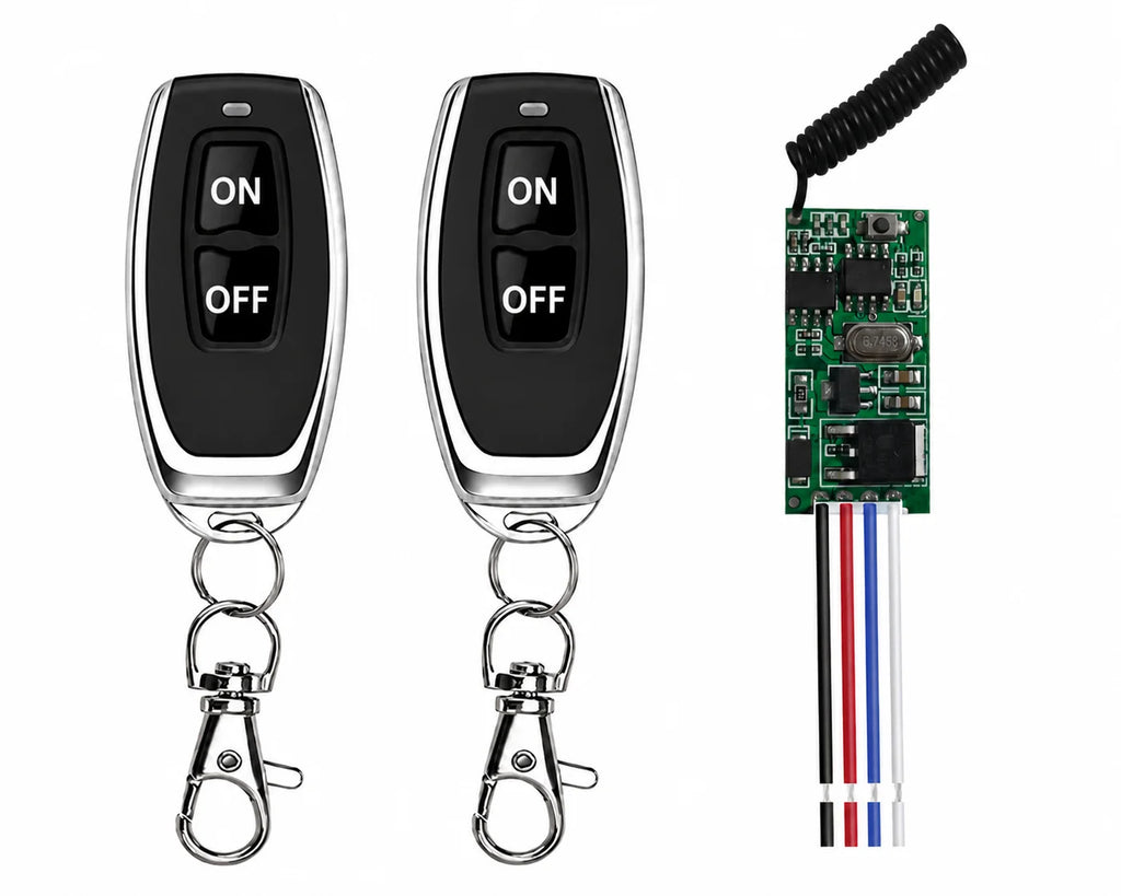 FUNNYSHIELD 433Mhz RF Relay Receiver 12V 24V Wireless Remote Control Micro Receiver Module Controller Switch Power Transmitter