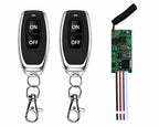 FUNNYSHIELD 433Mhz RF Relay Receiver 12V 24V Wireless Remote Control Micro Receiver Module Controller Switch Power Transmitter