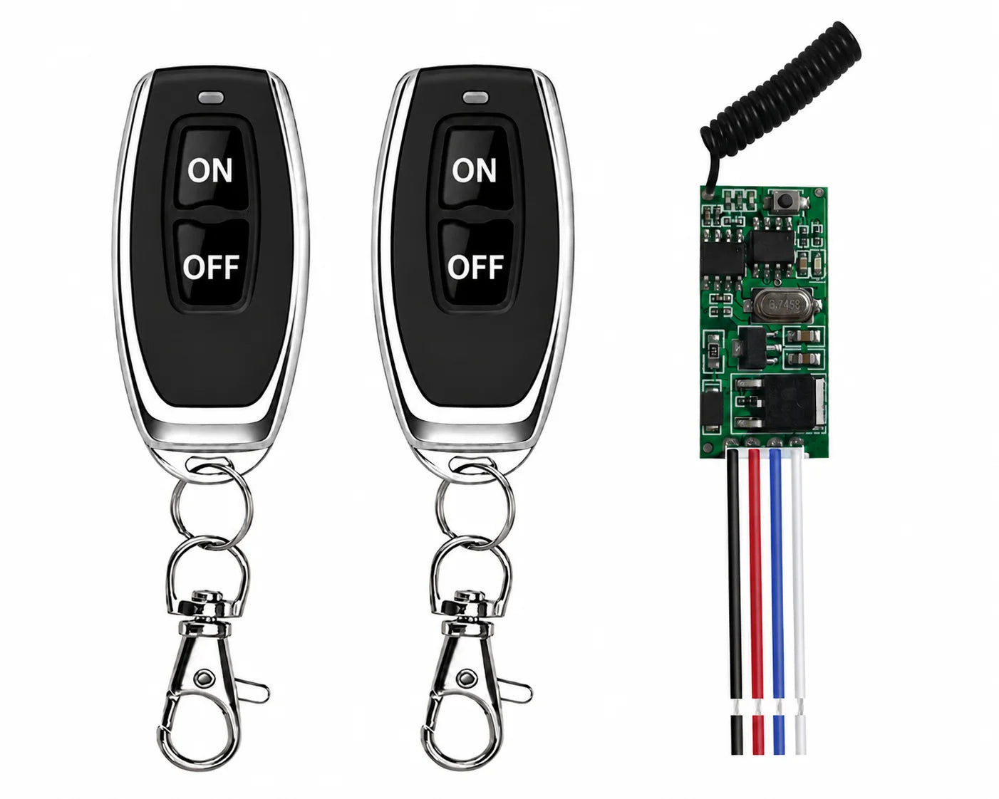 FUNNYSHIELD 433Mhz RF Relay Receiver 12V 24V Wireless Remote Control Micro Receiver Module Controller Switch Power Transmitter