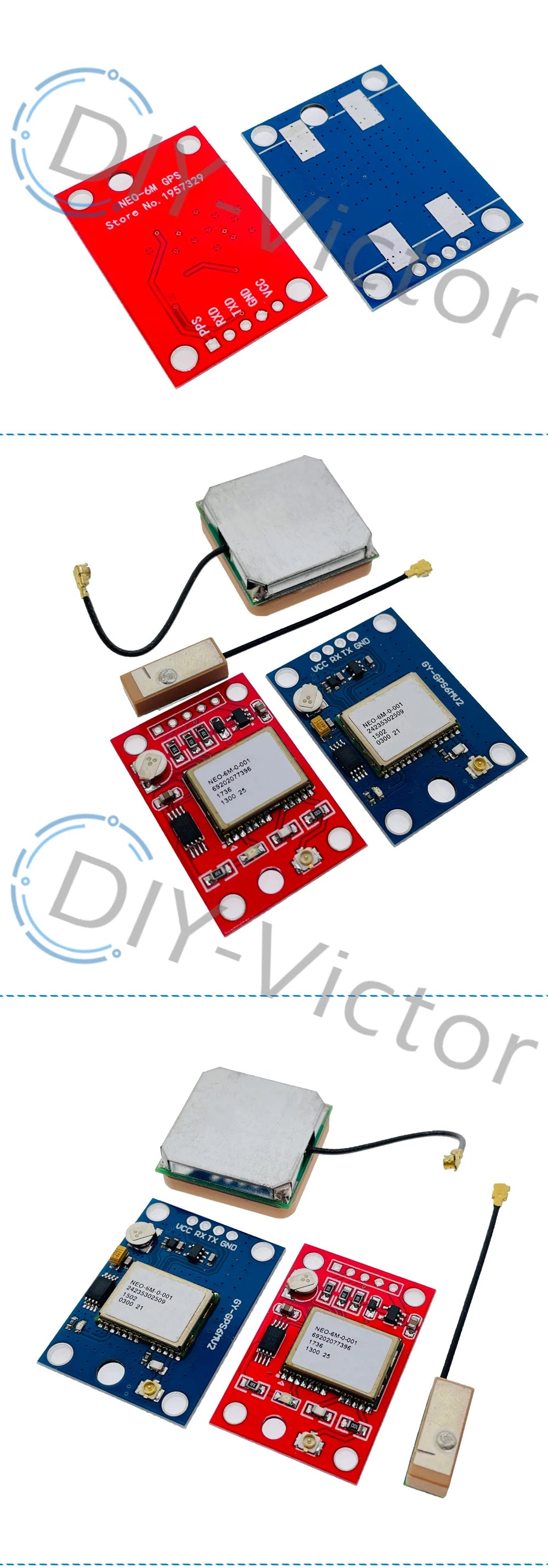 NEO-6M GPS Module GY-GPS6MV2 NEO6MV2 Buit-in EEPROM APM2.5 Antenna 3V-5V RS232 TTL Board for Arduino with Flight Control