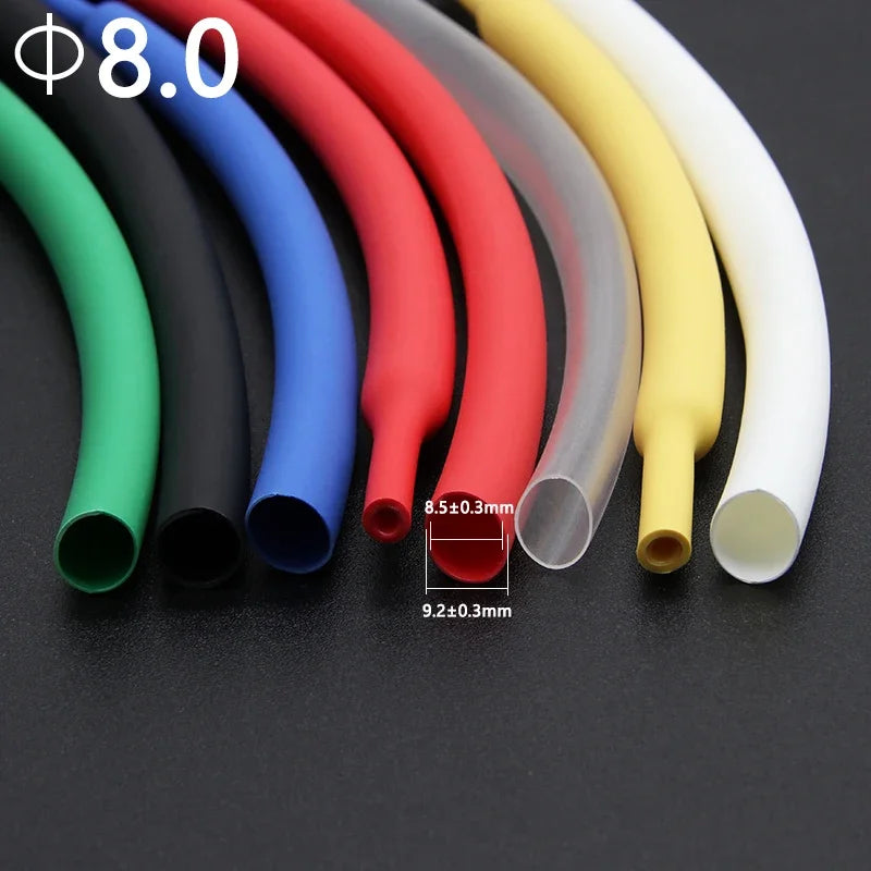 4:1 Double Wall Adhesive Heat Shrink Tubing Black Polyolefin Glue Lined Tube 4-52mm Waterproof Wire Cable Protective Sleeve