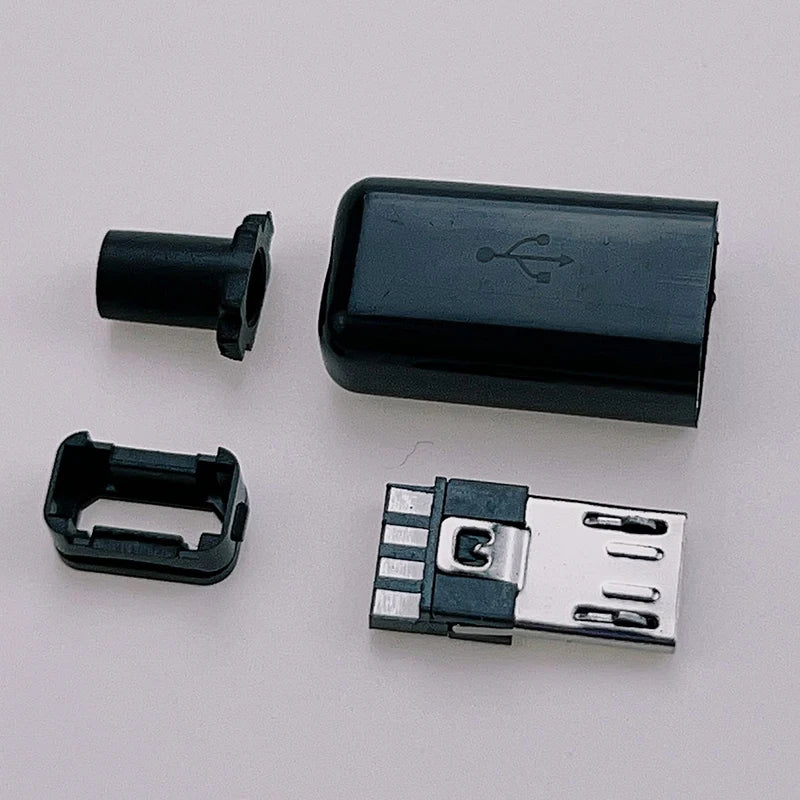5Pcs USB Connectors Type C / Micro / USB 2.0 Type A Male Female Assembly Adapter DIY Soldering Repair Data Charging Plug Socket