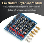 Liludin 4x4 Matrix Keyboard 16 Key Push Button Keypad Module 8 LEDs DIY Kit for Arduino