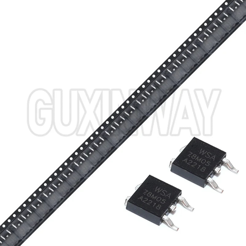10/50PCS 78M05 LM7805 TO-252 7805 1000MA 5V NEW Three-terminal Voltage Regulator Tube