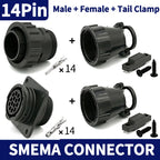 1/5/20/50 Sets TE/AMP Type 4P/9P/14Pin SMEMA Connector Aviation Plug Sheath with Tail Clamp Terminal for SMT Equipment 206043-1