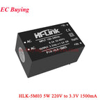 1Pc-2Pcs 5W 220V to 5V/3.3V/9V/12V/15V/24V AC DC Mini Power Supply Module Board Hi-Link HLK-5M03 5M05 5M09 5M12 5M15 5M24 5M05B