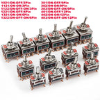 High Current Toggle Switch 2/3/4/6/8/9/12Pin Self Reset/Self-locking Switch Copper Pin 32A 250VAC Push Button Switch