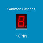 LoCNService 30PCS 0.8Inch Digital Tube LED Display 1 Bit Red Yellow Green Blue White Common Anode / Cathode 7 Segment 0.8 inch