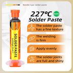 227℃ High Temperature Lead-Free Solder Paste Syringe Type For SMT IC BGA QFN Chip Repair Rework Soldering