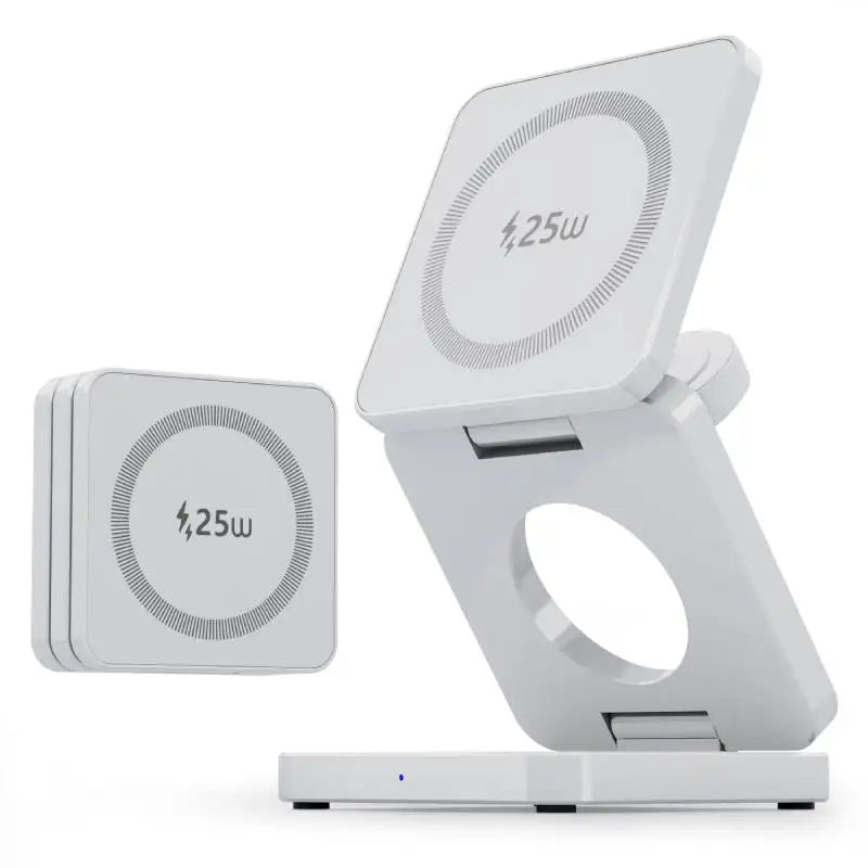 3 in 1 Qi2.2 25W Folding Wireless Charger For iPhone HUAWEI Samsung Portable Magnetic Wireless Phone Charging Station