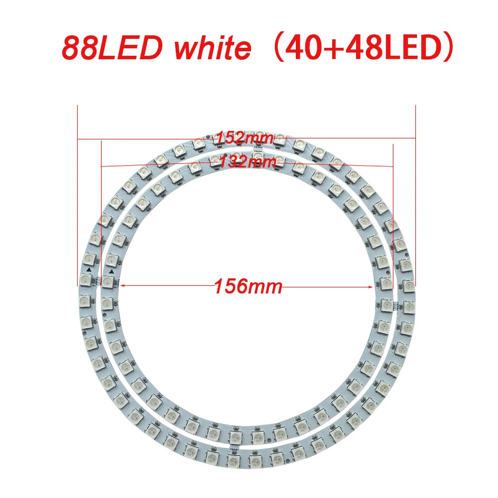 WS2812B Addressable LED Pixel Ring 8 to 241Leds WS2812 5050 RGB LED Diode Ring Color IC Built-in LED