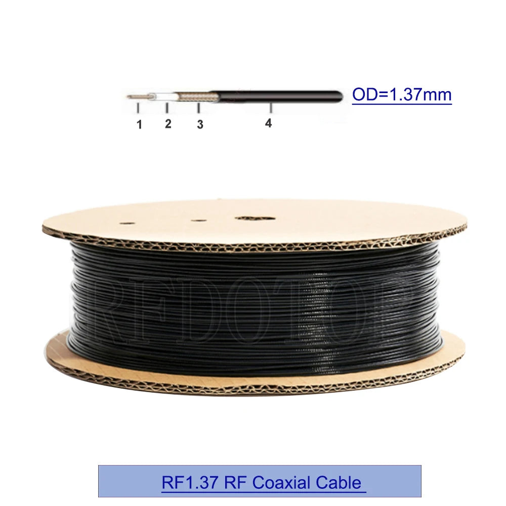 1Pcs RF1.37 Cable SMA Male/Female to MMCX Male 90 Degree Connector 50ohm SMA to MMCX RF Coaxial Extension Jumper OD=1.37 Cable