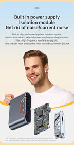 Wireless Bluetooth 5.4 Audio Receiver Transmitter 3.5mm AUX Jack Adapter TF Card Playback Hands Free for Car Radio TV Earphones