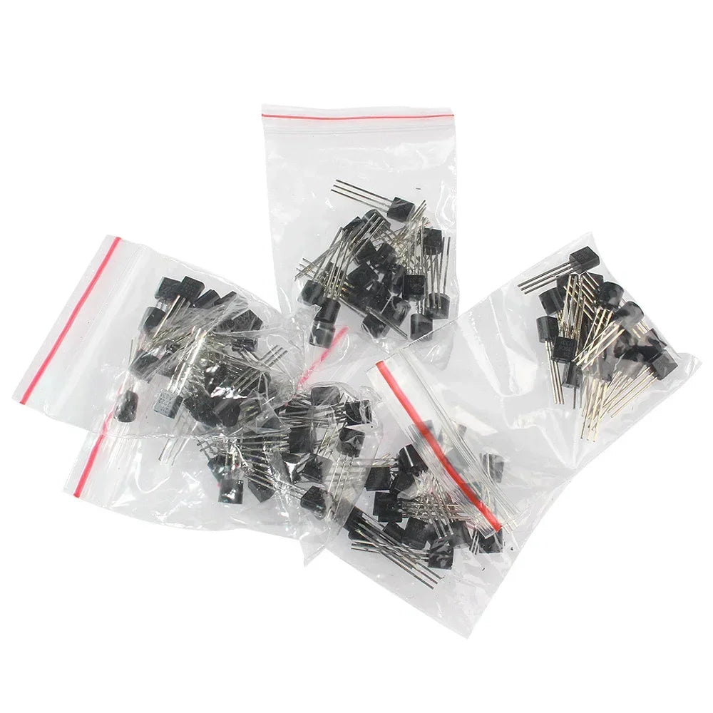 50-200PCS TO-92 Transistor Kit BC327 BC337 BC548 BC549 2N2222 2N2907 2N3906 2N5401 2N5551 A1015 C1815 S8050 S8550 TL431A PNP NPN