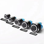 8mm Waterproof Latching Maintained High Round Stainless Steel Metal Push Button Switch Light Shine Car Horn Fix 3V 5V 12V 24V