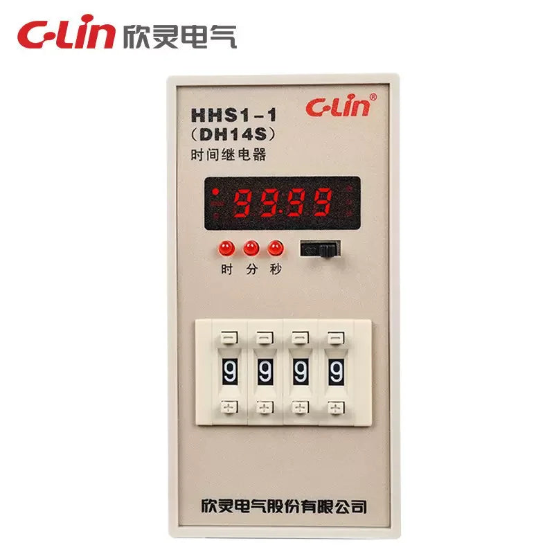 New C-Lin Time Switch Relay HHS1(JS14S) HHS1-1(DH14S) 9.9S 99S 99M 9.99S 99.9S 999S 999M 99.99S 9999S 99M59S AC380V AC220V DC24V