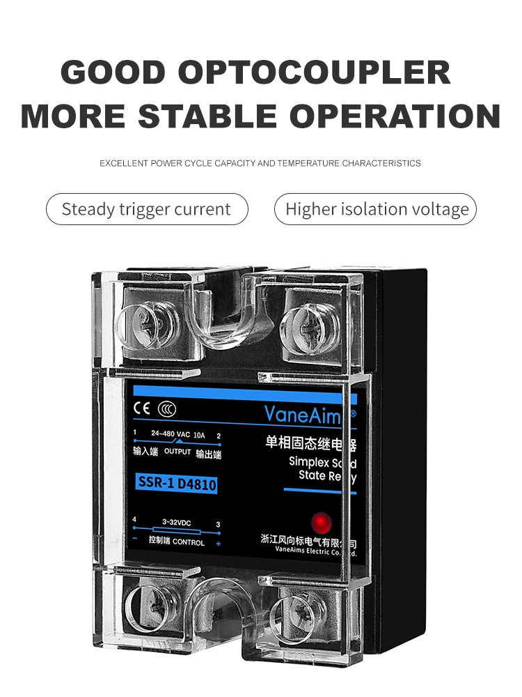 SSR-25DA SSR-40DA SSR-40AA SSR-40DD SSR 10A 25A 40A 60A 80A 100A DD DA AA Solid State Relay Module for PID Temperature Control