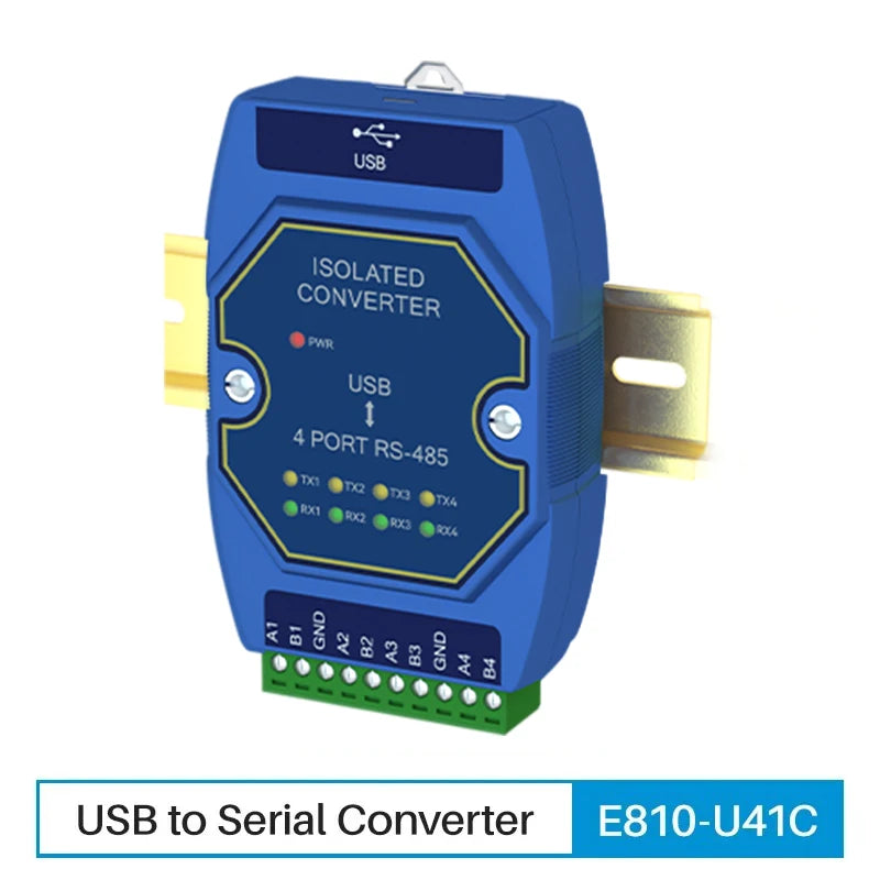 USB To RS485 RS422 RS232 TTL Industrial Converter CDSENET E810-U Series FT232 3.3/5V Power Signal Isolation Type-C
