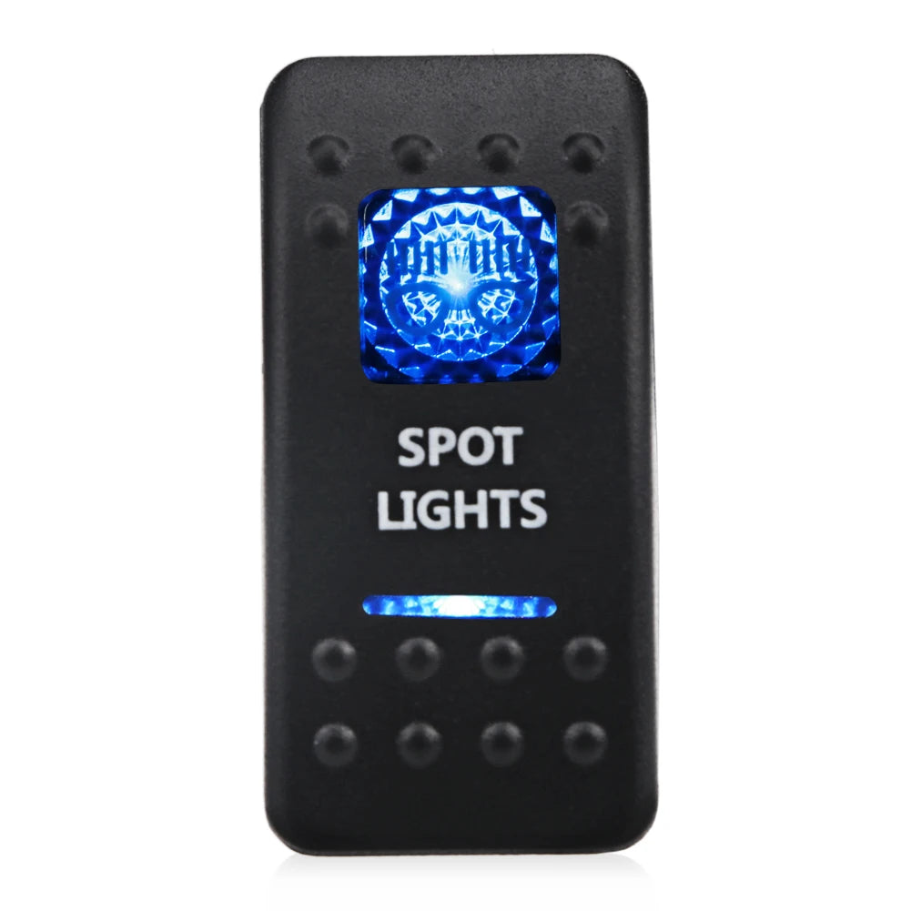 12V 24V Car Boat Rocker Toggle Switch Waterproof ON/OFF 5 Pin Latching Marine Push Button led light bar rear light reverse light
