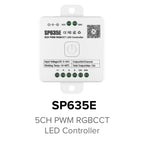 SP630E All In One LED Controller 5CH PWM SPI Pixels LED Light Strip WS2812B WS2811 SK6812 FCOB 5050 RGB RGBW CCT Music BT 5V-24V